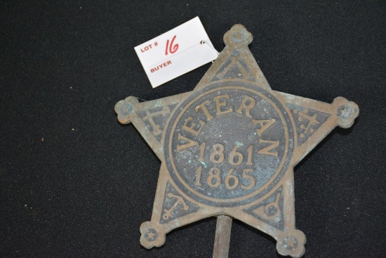 U.S. Veteran Civil War Grave Marker, Army of Republic