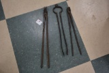 3 Farrier Forge Tongs, 19-22” Long, Sells One Money
