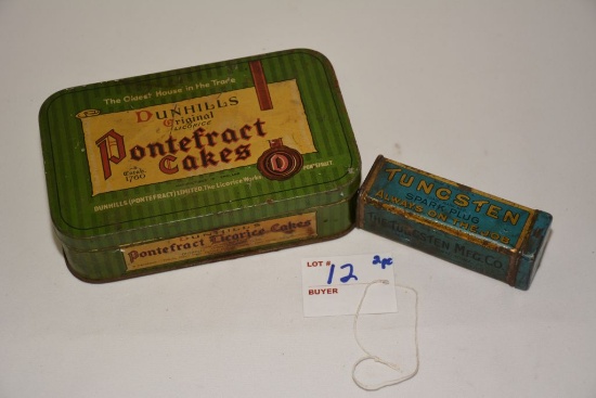 Pontefract Cakes Tin and Tungsten Spark Plug Tin