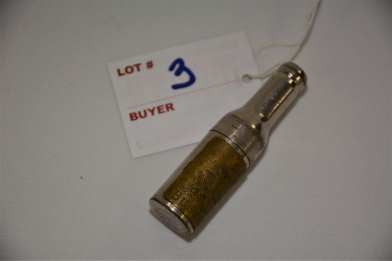 Anheuser Busch Bottle, Cork Screw with Brass Plate
