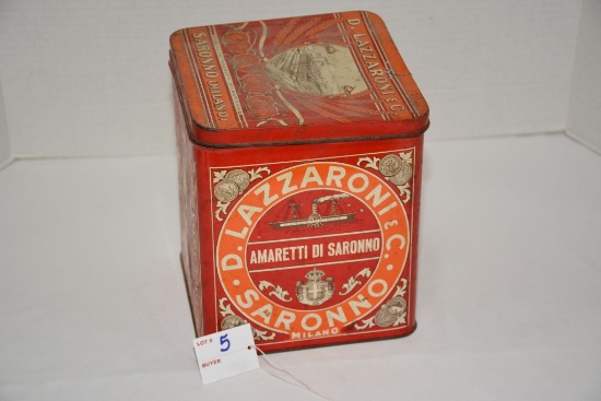 D Lazzaroni Biscuit Tin, Some Rust Inside