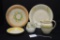 Group of Juvenile Dishes: 2 Creamers, 1 Saucer, Baby Plate and Juvenile Pla