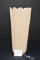 Shawnee 12 in. Tall, Fluted Cream Color Vase w/ Gloss Finish