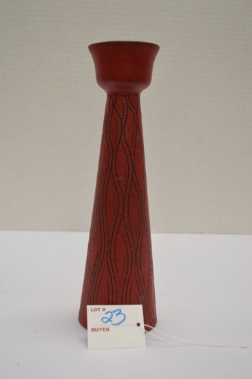 Hyalyn USA, #830, 10 in. Red Art Pottery