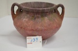 Unmarked Cornelian Pinks Double Handle Pot, 5 x 7 1/2 in.
