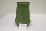 Owens 1254 Green Matte Finish Vase, 7 in. Tall