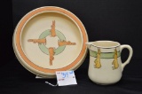 Roseville Childs Plate and Ceramic w/ Bunny's