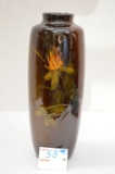 Rozane Type Unmarked #3 Vase, Clover Flower Design, Hole in Bottom