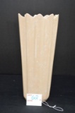 Shawnee 12 in. Tall, Fluted Cream Color Vase w/ Gloss Finish