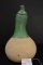 Early Weller Pottery Art Earth Green White Décor Flat Matte w/ Lid, 12 in.