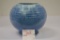 Unmarked Roseville Bulbous Blue Tourmaline Vase w/ Gloss Finish, 5 1/2 in.