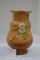 Weller Pottery Footed Vase, Since 1872-G-13, Apple Blossom Design, 9 1/2 in