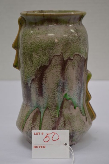Unmarked Vase, "Green Briar", 7 3/4 in.
