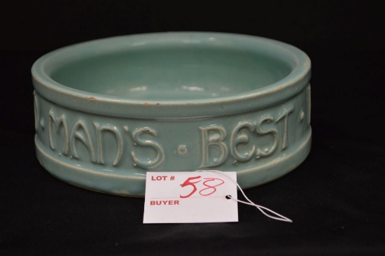 McCoy USA Dog Bowl, "To Mans Best Friend", 7 in. - Some Chiggers and Crack
