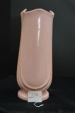 Weller Softone Pink Vase, 13 in. - Crack in Upper Lip