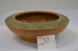 Unmarked Squat Flower Bowl w/ Dandelions on Rim and Textured Under Side, 8