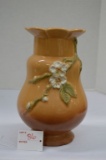 Weller Pottery Footed Vase, Since 1872-G-13, Apple Blossom Design, 9 1/2 in
