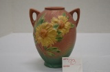 Roseville Dahl Rose Vase w/ Double Handle, #58-6