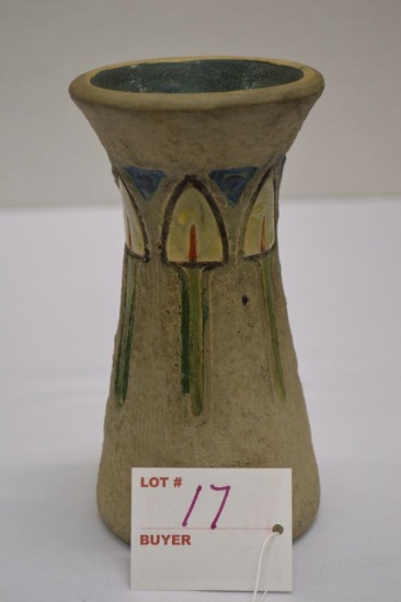 Unmarked Roseville Bud Vase, Mystique, #164?, 6 in.