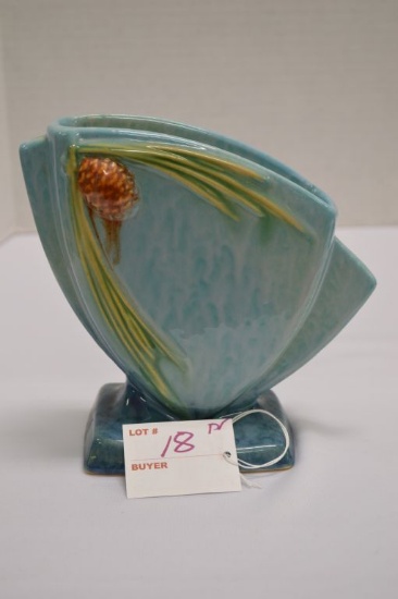 Roseville USA Blue Pinecone Vase, #272-6"