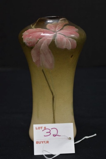 Unmarked Rozane Style Bud Vase, 6 in.