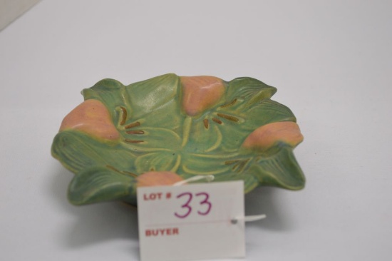 Unmarked Roseville Lily Pattern Ash Tray, 7 in.