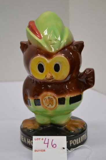 Woodsy Owl Coin Bank, "Give a Hoot, Don't Pollute", 8 in.