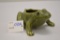 Unmarked Matte Green 5in Planter Frog Figurine