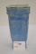 Blue Glazed Vase Unmarked 7 1/2