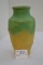 Weller- Yellow & Green Drip Vase 8 1/2