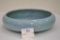 Weller- Blue Flat Planter/Compote 10 1/2 x 2, Some Rub on Inside Bottom- Cr