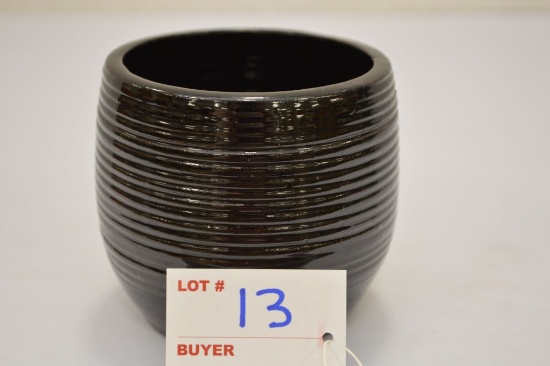 Black Glazed Small Pot 3 1/2"