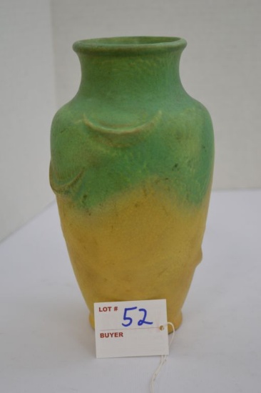 Weller- Yellow & Green Drip Vase 8 1/2"