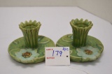 Pr. Wellerware Water Lilly Candle Holder