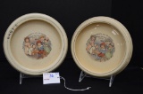 Roseville- Unmarked 2 Piece Juvenile Dishes, Both 