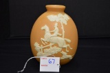 Weller- Chase Pottery - Tan & White Marked 6 1/4