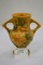 Roseville USA Yellow Peony Vase, #168-6