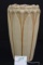 Unmarked Lily Flower Pattern Vase w/ Crackling, 9 in.