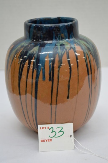 Unmarked "Shadow Ware" Bulbous Vase, 7 x 5 in.