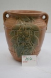 Unmarked Art Vase w/ Flowers, 7 x 5 in.