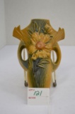 Roseville USA Yellow Peony Vase, #1293-8