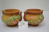 Pair of Roseville Fuchsia Vases, #645-3