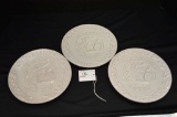3 Frankoma 1972 Easter Decorative Plates, 7 1/2 in.