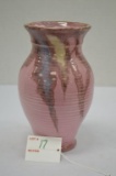 Weller Handmade Pink Drip Color Vase, 8 in.