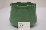 Unmarked Matte Green Vase, 4 x 5 in.