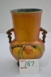 Roseville Gold Pine Cone Vase, #839-6