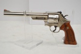 Smith & Wesson 44 Mag. Cal. 8 3/8 in. Barrel 3 Screw Frame, Nickel Finish,