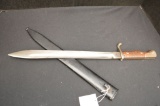 German WWI Bayonet, Fichtel and Sachs, Butcher Blade, issued 1917 w/ Sheath, Numbers do not match