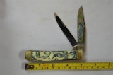 Bulldog Brand, Etched Peacock on Knife Blade, BD 064, Surgical Inst., Hamme