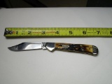 Case XX USA 51749 LSS, Single Blade w/ Lock Back, Manmade Antler Handle